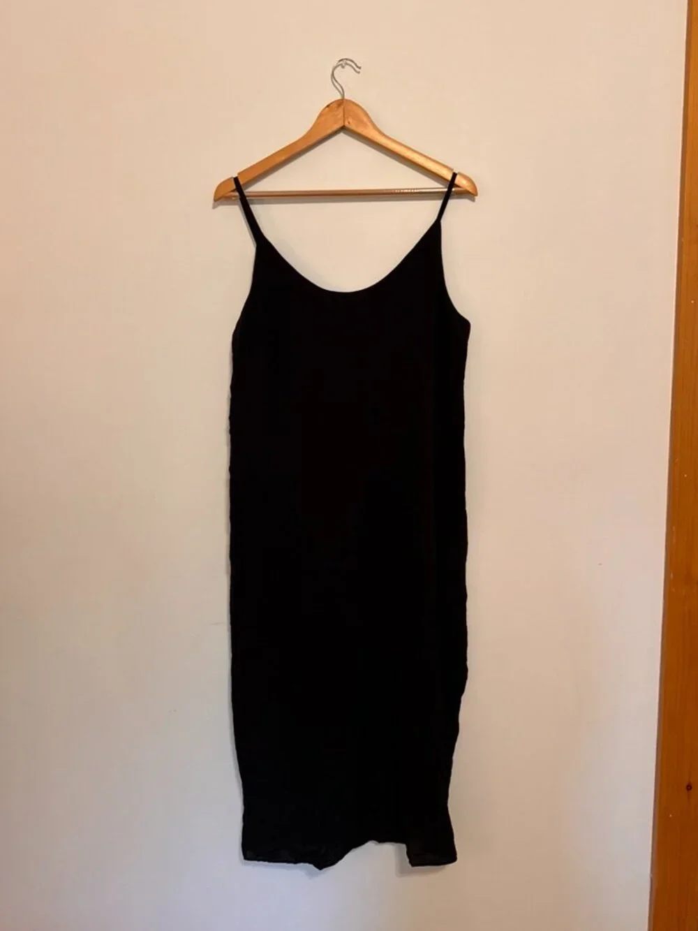 Everlane black slip dress